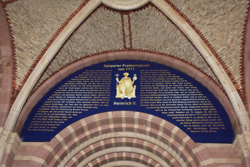 Speyer Cathedral Letter of Freedom